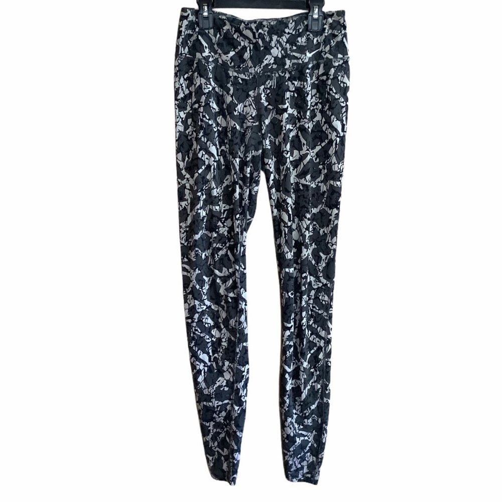 Nike Women‎ Size Small Dri-fit Marble Camo Leggings Yoga Pants Black Gray